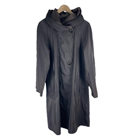 Mycra Pac Donatella Travel Raincoat Jacket Women's 1 S/M Reversible Brown Black - Picture 3 of 14